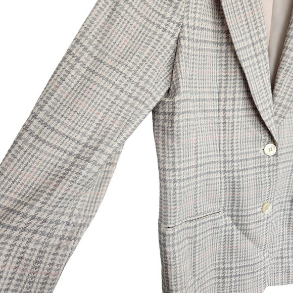 Vintage Liz Claiborne Pink Green Cream Pastel Tweed Suit Jacket Coat M - Picture 4 of 9